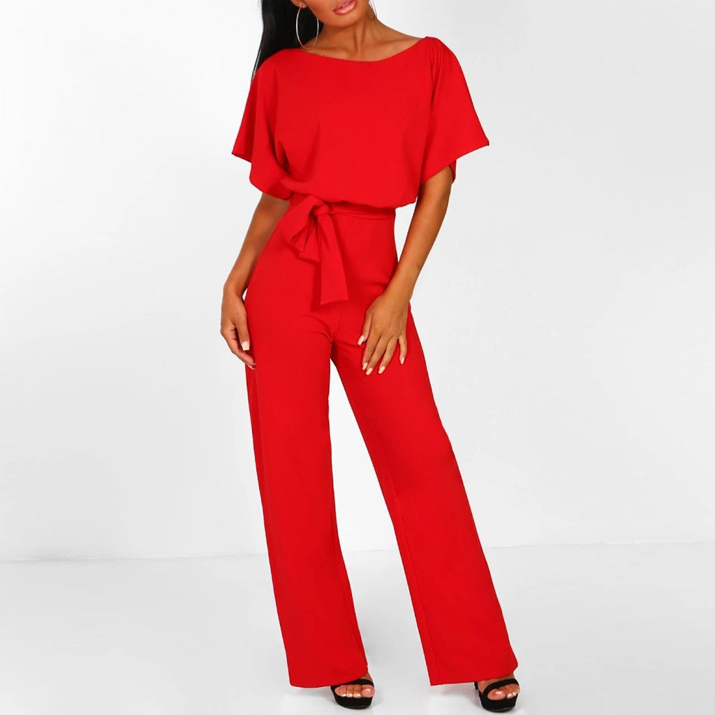Isabella stijlvolle dames jumpsuit in diverse kleuren – zachte stof, elegante pasvorm en modieuze look voor speciale gelegenheden.