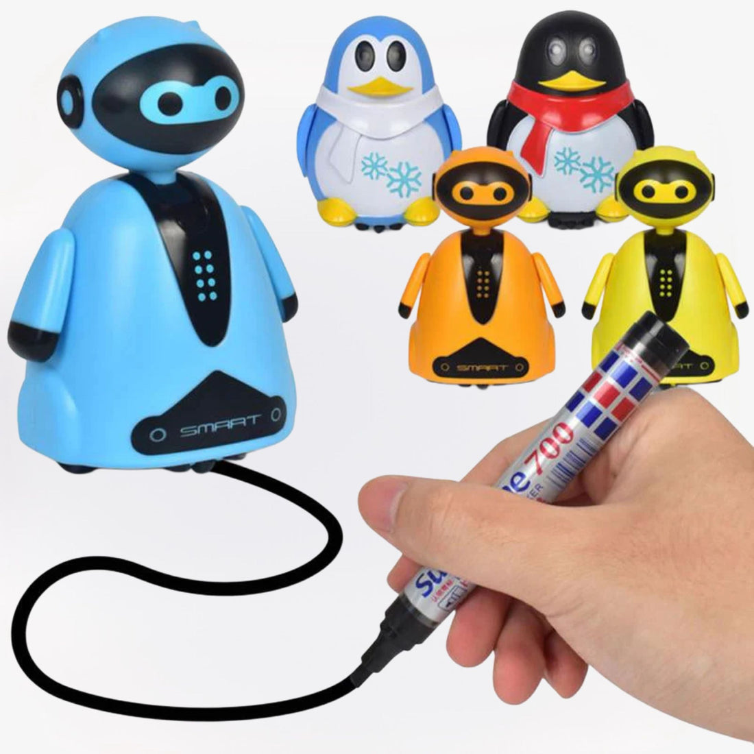 Magische Line Robot – educatief en interactief speelgoed dat tekenen en leren combineert, stimuleert creativiteit, motoriek en probleemoplossend denken bij kinderen.
