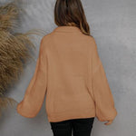 Casual dames sweater met halve rits, comfortabel en stijlvol voor dagelijks gebruik.