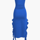 Strapless Maxi Jurk met Ruches