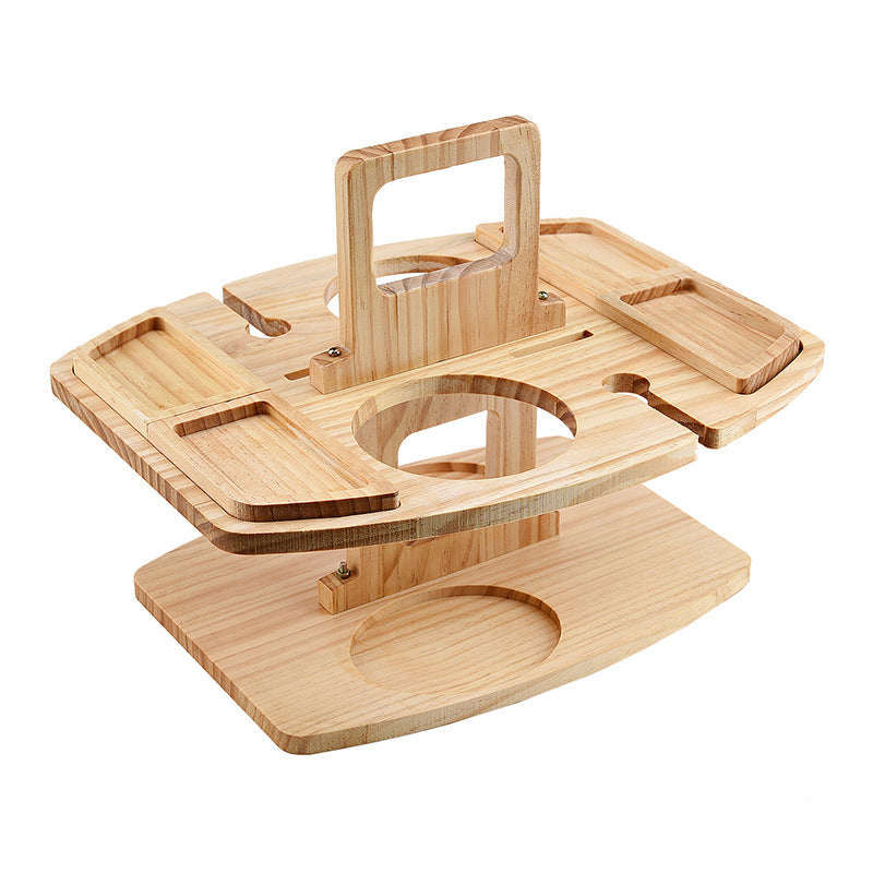 CheersTable houten picknick- en wijntafel – duurzaam materiaal, compacte opvouwbare design en ideaal voor buitengebruik en gezellige momenten.