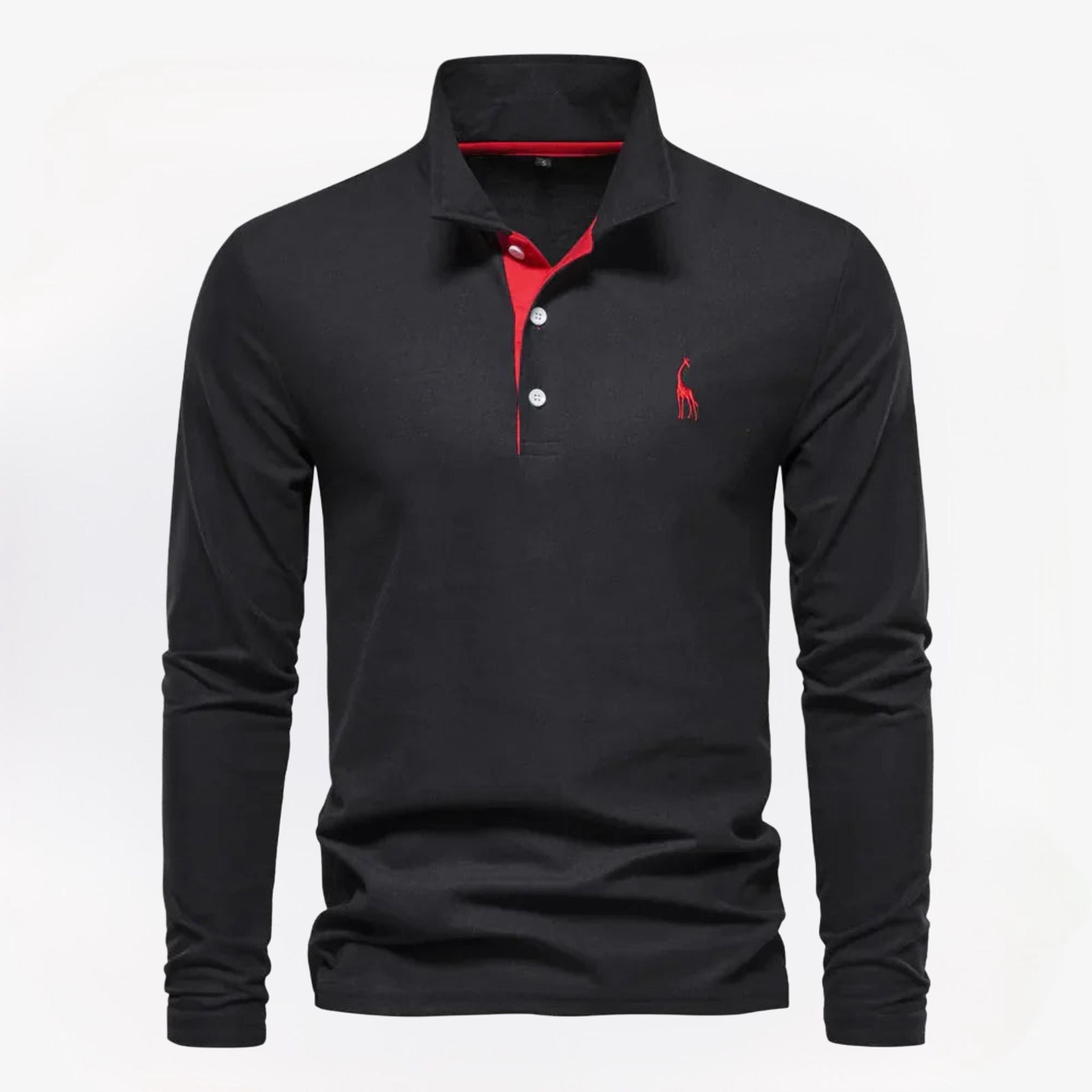Bastian heren polo met lange mouwen – zachte, ademende stof met klassieke pasvorm voor stijlvolle en comfortabele looks