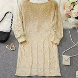 Gebreide Off-Shoulder Jurk voor Dames