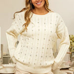 Sweater met lange mouwen voor dames – basic en comfortabel ontwerp, perfect voor casual en alledaagse looks.