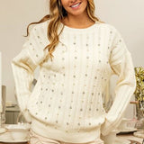 Sweater met lange mouwen voor dames – basic en comfortabel ontwerp, perfect voor casual en alledaagse looks.