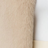 Zachte Cropped Teddy Jas met Lange Mouwen en Open Design