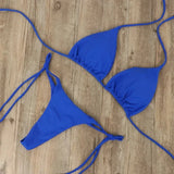 Bikini Set met Triangel Top en Striksluiting