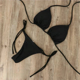 Bikini Set met Triangel Top en Striksluiting