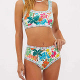 Bikini Set met Crop Top en Hoge Taille