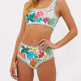 Bikini Set met Crop Top en Hoge Taille