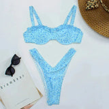 Bikini Set met Bandeau Top en Print