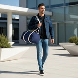 Canvas barrel bag met afneembare schouderband