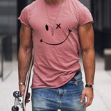 Heren T Shirt Met Smile Print En Casual Fit