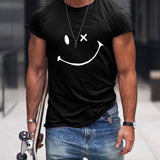 Heren T Shirt Met Smile Print En Casual Fit