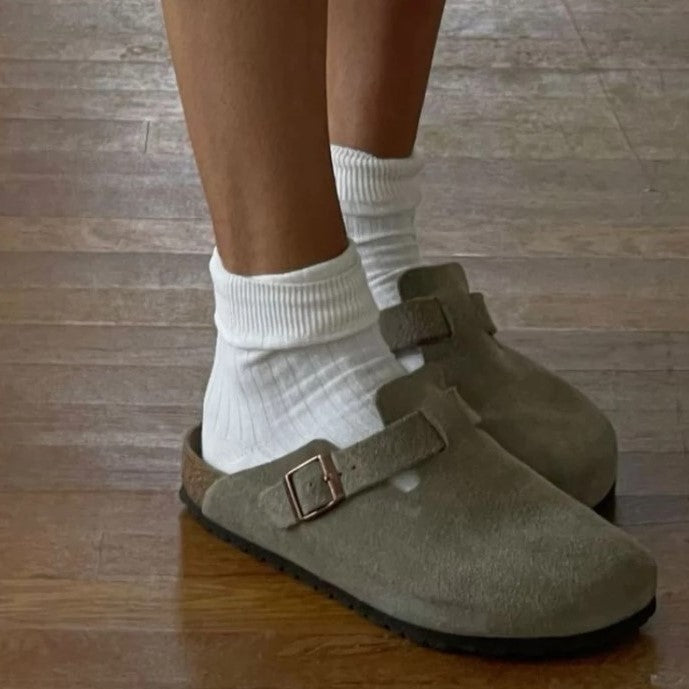 Livia leren Boston-sandalen voor dames – stijlvolle en comfortabele sandalen van hoogwaardig leer, perfecte pasvorm voor dagelijks gebruik en zomerse outfits.