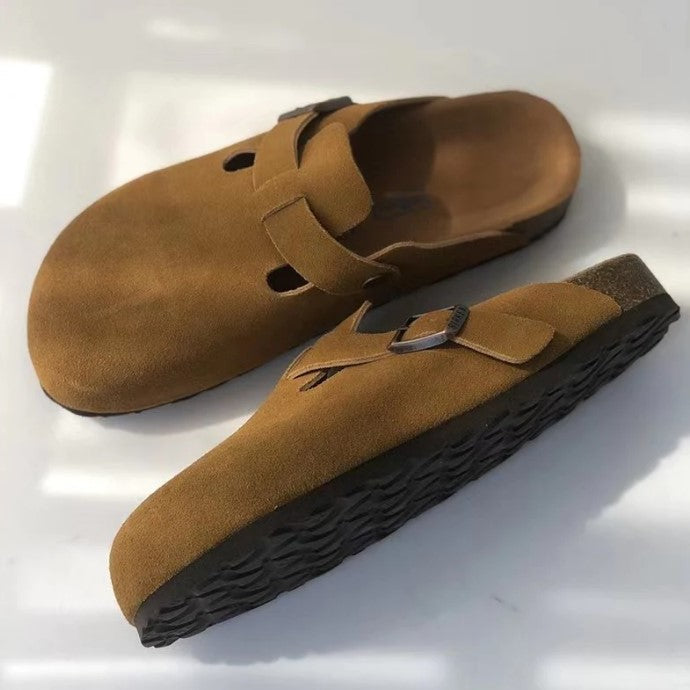 Livia leren Boston-sandalen voor dames – stijlvolle en comfortabele sandalen van hoogwaardig leer, perfecte pasvorm voor dagelijks gebruik en zomerse outfits.