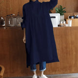 Oversized Midi Jurk met Kraag