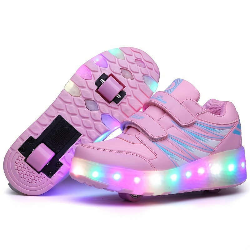 FlashRunners verlichte roller sneakers met LED voor kinderen – comfortabele en duurzame sneakers met kleurrijke lichtgevende wielen, perfect voor buitenspelen en avondplezier.