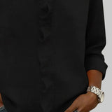 Dames Blouse met V-Hals en Knoopsluiting