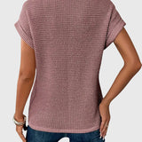 Dames blouse met structuur en korte mouwen