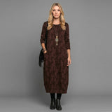 Elegante Maxi Jurk met Lange Mouwen