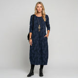 Elegante Maxi Jurk met Lange Mouwen