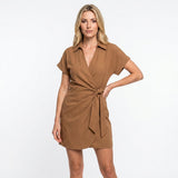 Overslag Jurk met Strikdetail voor Dames
