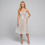 Elegante Midi Jurk met Kantdetails