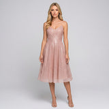 Elegante Midi Jurk met Kantdetails