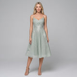 Elegante Midi Jurk met Kantdetails