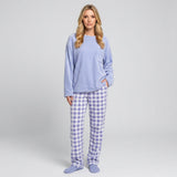Dames Pyjama Set met Geruite Broek
