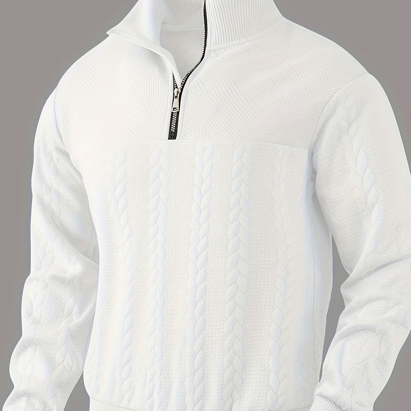 Herenpullover met rits – comfortabele en stijlvolle pullover van hoogwaardige stof. Perfect voor laagjes, met een praktische rits en moderne pasvorm voor elke gelegenheid.