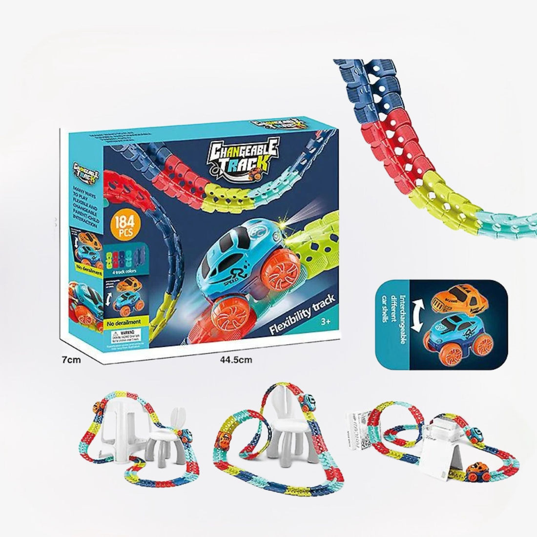 Car Adventure speelset – flexibele en creatieve bouwset voor kinderen, stimuleert fantasie en motorische vaardigheden.