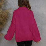 Casual dames sweater met halve rits, comfortabel en stijlvol voor dagelijks gebruik.