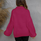 Casual dames sweater met halve rits, comfortabel en stijlvol voor dagelijks gebruik.