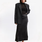 Chaveli - Hoge taille satijnen rok voor dames – Luxueuze, vloeiende pasvorm met een elegante uitstraling.