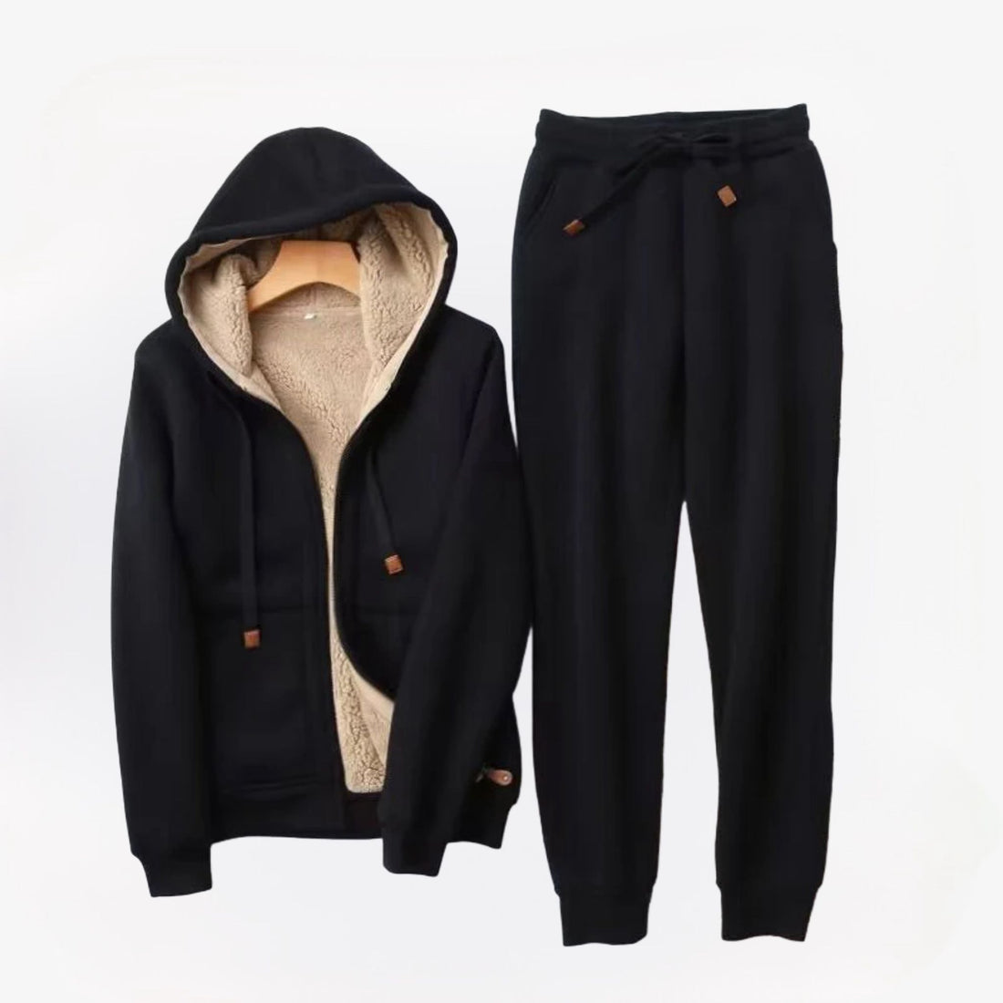 Comfortabel tweedelig huispak voor dames – Zacht en ademend, ideaal voor ontspanning en loungen. Het setje bestaat uit een comfortabele top en een bijpassende broek, perfect voor thuis of rustige dagen.