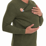 T-Shirt met Geïntegreerde Babydragerzak en Lange Mouwen