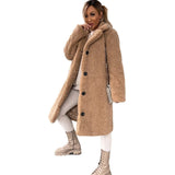 Luvana dames elegante teddy jas in diverse kleuren – zachte, warme teddy stof, comfortabele pasvorm en chique, tijdloze uitstraling.