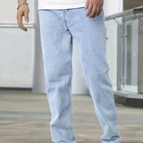 Casual heren denim jeans met losse pasvorm