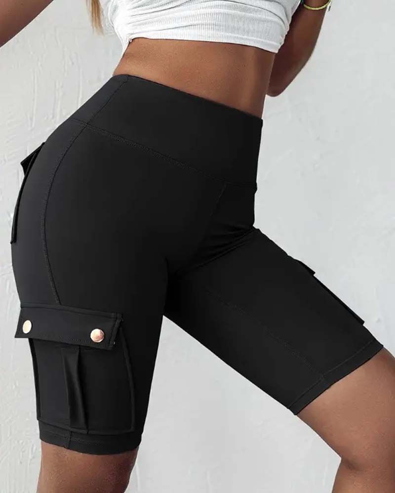 Shorts met hoge taille en zakken van lichte, ademende stof met comfortabele pasvorm en praktisch, stijlvol design.