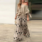 Maëlle - Tweedelig Pak met Stippen – Trendy Damesoutfit met Luchtige Stof, Elegante Stippenprint, Comfortabele Pasvorm en Modieuze Look voor Zomer en Lente.