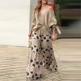 Maëlle - Tweedelig Pak met Stippen – Trendy Damesoutfit met Luchtige Stof, Elegante Stippenprint, Comfortabele Pasvorm en Modieuze Look voor Zomer en Lente.