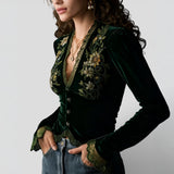 Dames Blouse met Borduurdetails en V-Hals