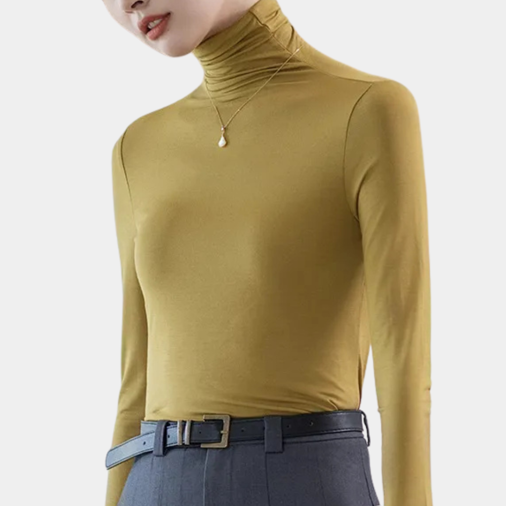 Kahnay – Modieus coltruitje voor dames – Elegant en comfortabel truitje met hoge kraag, perfect voor een chique en warme uitstraling in de koudere maanden. Voeg stijl en warmte toe aan je garderobe met dit veelzijdige coltruitje.