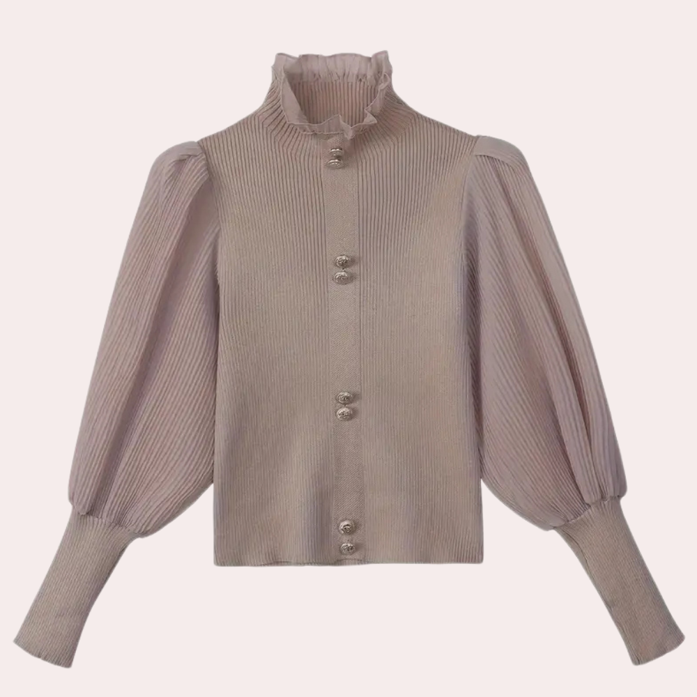 Jovana – Elegante gebreide top voor dames – Stijlvolle en veelzijdige top met een verfijnde pasvorm, perfect voor zowel casual als chique outfits. Ideaal voor laagjes in het koude seizoen of een comfortabele, stijlvolle look.