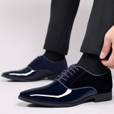 Glanzende Leren Nette Schoenen voor Heren