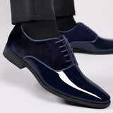 Glanzende Leren Nette Schoenen voor Heren