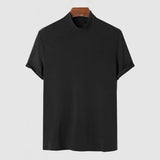 Heren T Shirt Met Col En Slim Fit Pasvorm