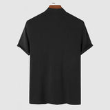 Heren T Shirt Met Col En Slim Fit Pasvorm